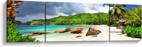 Obraz - Seszele, Takamaka beach (170x50 cm)