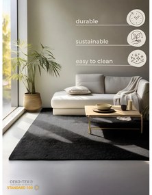 Czarny dywan z juty 120x170 cm Bouclé – Hanse Home