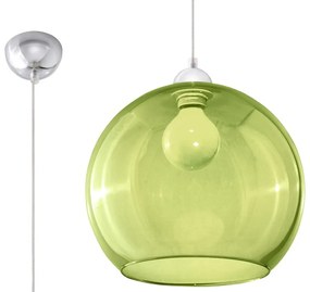 Zielona lampa wisząca z szklanym kloszem ø 30 cm Bilbao – Sollux