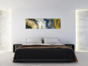 Obraz - Złota abstrakcja (170x50 cm)
