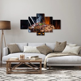 Obraz stek z grilla (125x70 cm)