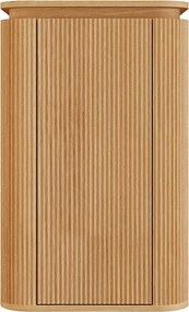 Słupek łazienkowy podwieszany z drewna jesionowego - Naturalny jasny - 80 cm - LILIKO