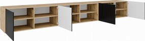 Szafka RTV wisząca LIVO 300 cm do Salonu pod Telewizor - Dąb artisan