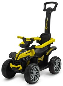 Baby Mix Mega Odpychacz dla dzieci z prowadnicą Prime EVA, żółty
