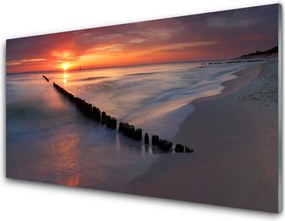 Panel Szklany do Kuchni Piaszczysty Brzeg Bałtyku