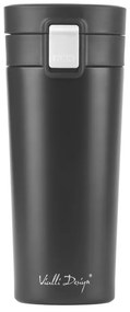 Czarny podróżny kubek termiczny Vialli Design Fuori, 400 ml