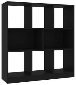 Czarny klasyczny regał z półkami - Nero 4X