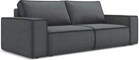 Kanapa 3-osobowa z funkcją spania - z tkaniny strukturalnej - szary - KIMO