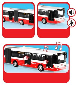 Autobus przegubowy Rappa niebieski, 36 cm