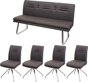 Zestaw do jadalni MCW-H70, szaro-brązowy 160 cm