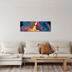 Obraz - Kosmiczna miłość (z zegarem) (90x30 cm)