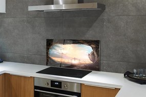 Szklany Panel Jaskinia i Lot Ptaków nad Krzyżami