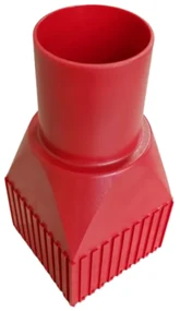 Pojemnik plastikowy na uchwyt narzędziowy VDI 60, moduł 10x10, 1 komora, czerwony