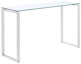 Konsolka FREYA - Hartowane szkło i chromowany metal