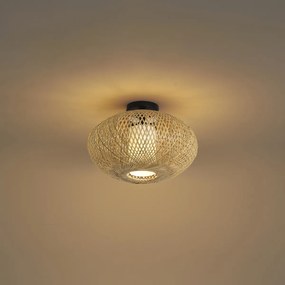 Lampa sufitowa Japandi bambusowa 42 cm IP44 - Moana