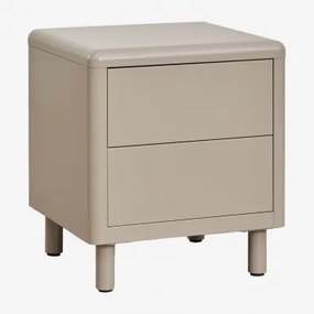 Zestaw 2 Prostokątnych Szafek Nocnych 45x40 Cm Ze Stali Michigan Moka Brown - Sklum