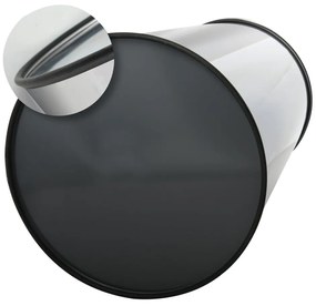 Szarobrązowy stalowy kosz na śmieci otwierany na dotyk 30 l – MSV