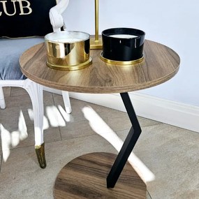 Stolik boczny, kawowy, orzech