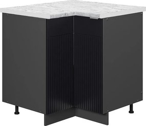 Szafka narożna czarne paski 80.5x60x82 fame-line