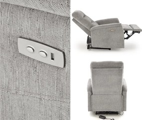 Fotel z funkcja elektrycznego rozkładania i gniazdem USB Jamal Halmar