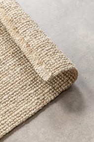 Dywan naturalny jutowy ręcznie tkany Boucle kremowy 60 cm x 90 cm