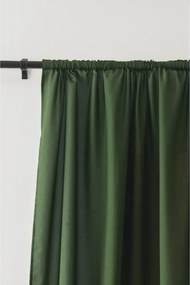 Zasłona OXFORD LIGHT 140x270 cm, ciemnozielona Zawieszanie: Taśma z wiązaniami