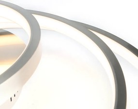 Nowoczesna lampa sufitowa stalowa z wbudowanym LED i ściemniaczem - Rondas