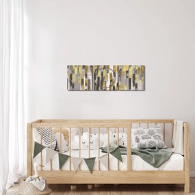 Obraz - Nowoczesna dekoracja (z zegarem) (90x30 cm)