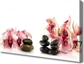 Zdjęcie na płótnie Harmonia Zen: Kwiat i Skała