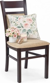 Krzesło drewniane w stylu ciemny klasycznym orzech N5-W34