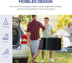 Outsunny Leżak, leżak ogrodowy, składany, regulowany, leżak, meble ogrodowe