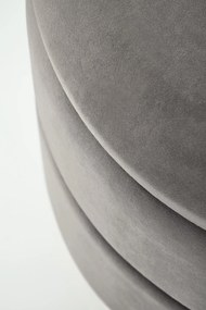 MINTY pufa ze schowkiem popielaty złoty chrom elegancka nowoczesna wygodna