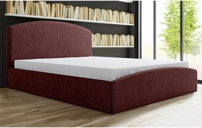Tapicerowane łóżko Montana 130x212x90 cm, powierzchnia spania 120x200 cm, schowek, podnośnik, tkanina Monolith kasztanowy