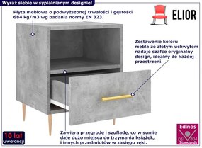 Szafka nocna z szufladą beton Arbut 3X