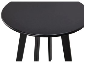 Czarny stolik ogrodowy WOOOD Fer, ø 40 cm