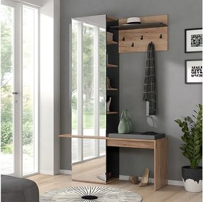 Wieszak na ubrania złoty dąb energetyczny 120x40x190 adeline