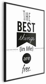 Plakat Best things in life 60x90 cm z ramą czarną bez marginesu ARTGEIST B