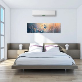 Obraz - Łąka z motylem (170x50 cm)