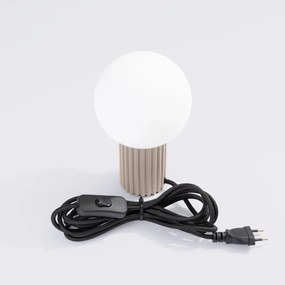 Lampa biurkowa HALO taupe ryflowana SOLLUX  LIGHTING