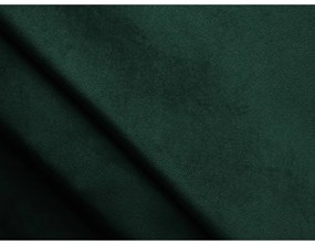 Ciemnozielone aksamitne tapicerowane łóżko dwuosobowe ze schowkiem ze stelażem 140x200 cm Hiko – Makamii
