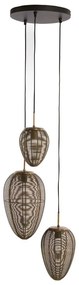 Lampa wisząca w brązowo-czarnym kolorze z metalowym kloszem ø 36 cm Yaelle – Light &amp; Living