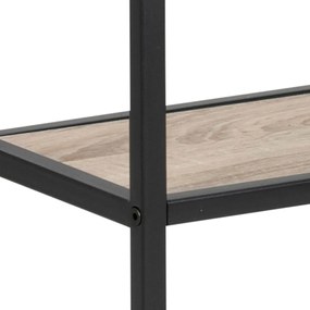 Czarno-naturalny regał ścienny w dekorze dębu 75x91 cm Seaford – Actona