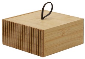 Bambusowy organizer do łazienki, 15 x 15 x 7 cm