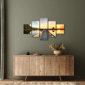 Obraz drewnianego molo (125x70 cm)