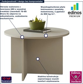 Kaszmirowy okrągły minimalistyczny stolik R1-W60