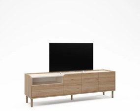 Szafka pod TV w dekorze dębu w naturalnym kolorze 180x55,5x44 cm Monza – Marckeric