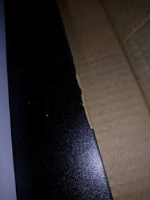 PROMOCJA Czarny stół jadalniany z białymi nogami MADO 120x80 II. jakość