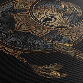 Obraz - Magiczne oko (z zegarem) (90x30 cm)