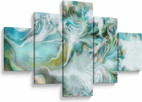 Obraz - Malowanie abstrakcyjnych wzorów (125x70 cm)
