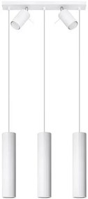 Biała lampa nad wyspę z reflektorkami - 5X A168 K9-F98